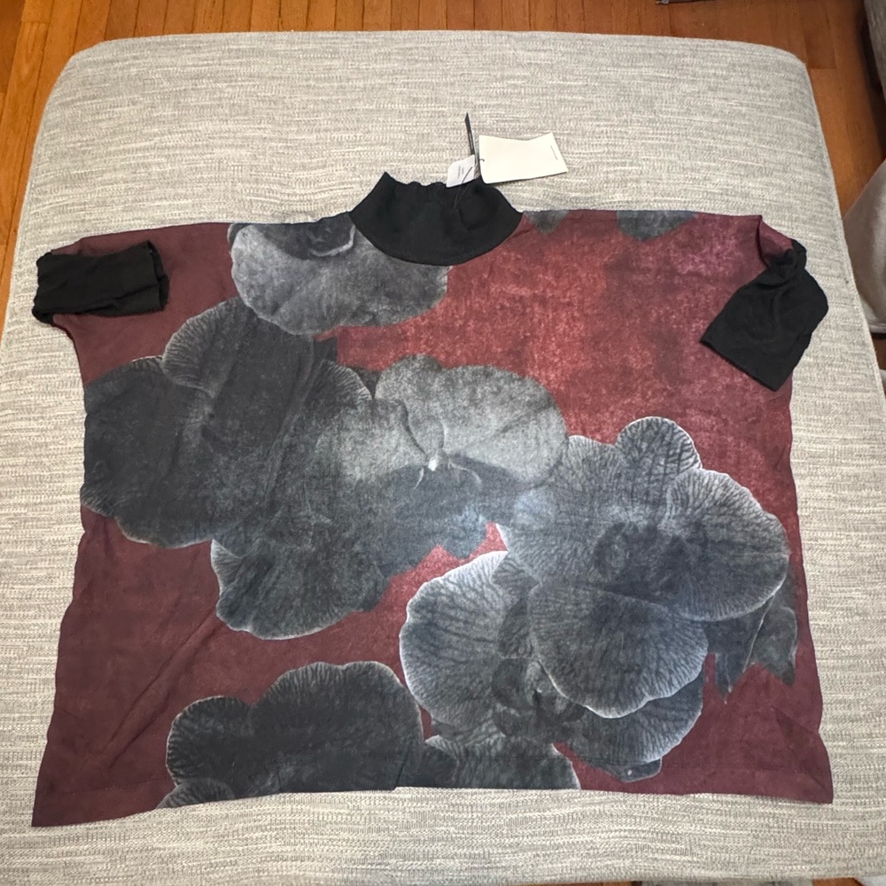 Zara Red and Black Patterned Top W&B Collection